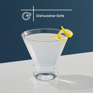 Glassware Sets JoyJolt: Afina Stemless Martini Glasses – Set of 4, 8.5oz Cocktail and Margarita Drinking Cups, Ideal for Bar and Dessert Use