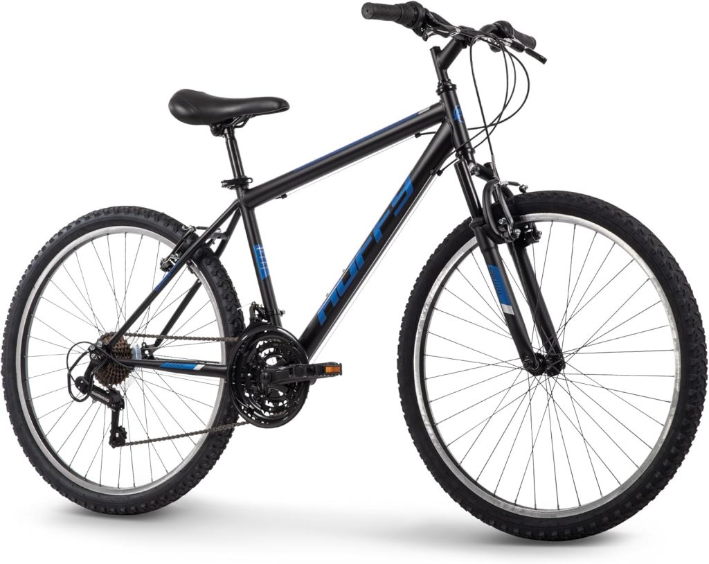 Specialized Bikes – Huffy Stone Mountain Hardtail Mountain Bike with 20"/24"/26" Sizes, 6 or 21-Speed Shimano Twist Shifting, Front or Dual Suspension, Comfort Saddle, and Stylish Colors for Boys, Girls, Men, and Women