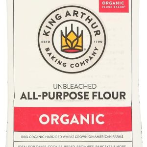 King Arthur Flour Organic All-Purpose – Premium Unbleached Non-GMO Baking Flour for Bread, Pizza Dough & Pastries, Versatile 32 oz (2 lbs) Bag