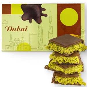 Dubai Chocolate Bar Gift: Handmade 7 oz Pistachio Delight with Crispy Shredded Knafeh – Ready to Eat, Perfect for Christmas (Single Pack)