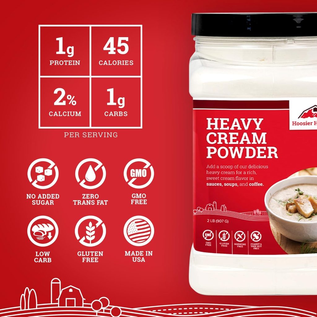 Heavy Cream Powder: Hoosier Hill Farm 2LB Pack for Rich and Creamy Recipes
