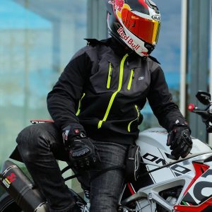 Hoodie Motorbike Jacket – BORLENI Motorcycle Jacket with CE Armor, Winter Riding Gear with Removable Liner, Detachable Hood, Water-Repellent and Windproof