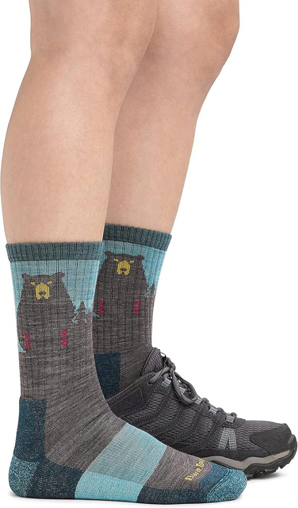 Darn Tough Socks Bear Town Micro Crew Lightweight with Cushion – Women’s Hiking & Everyday Performance Socks