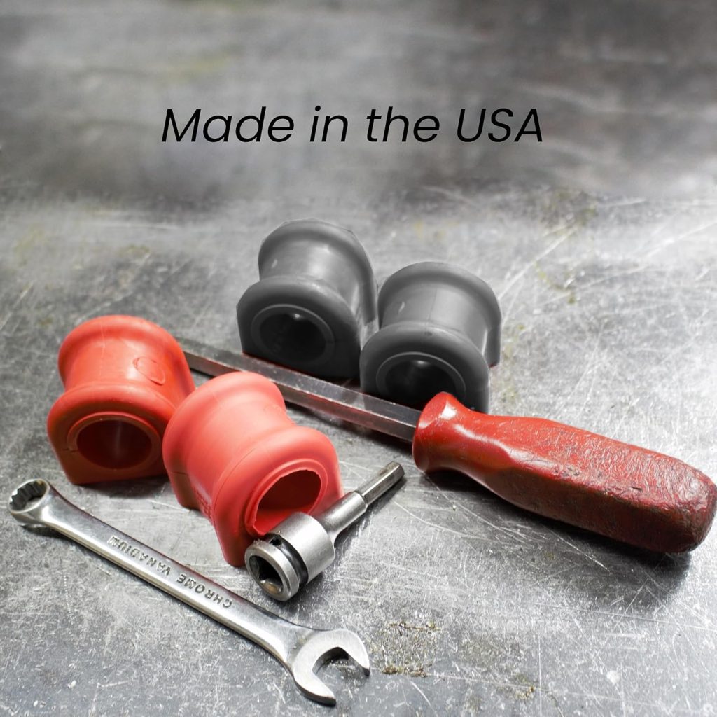 Sway Bar Bushings - Suspension Dudes Universal Stabilizer End Link Repair Kit with CODE RED Grommets, Washers, and Nuts, Made in USA