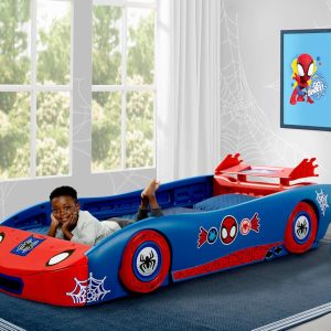 Racecar Bed – Delta Children Spidey and His Amazing Friends Web Crawler Twin Bed, Blue/Red