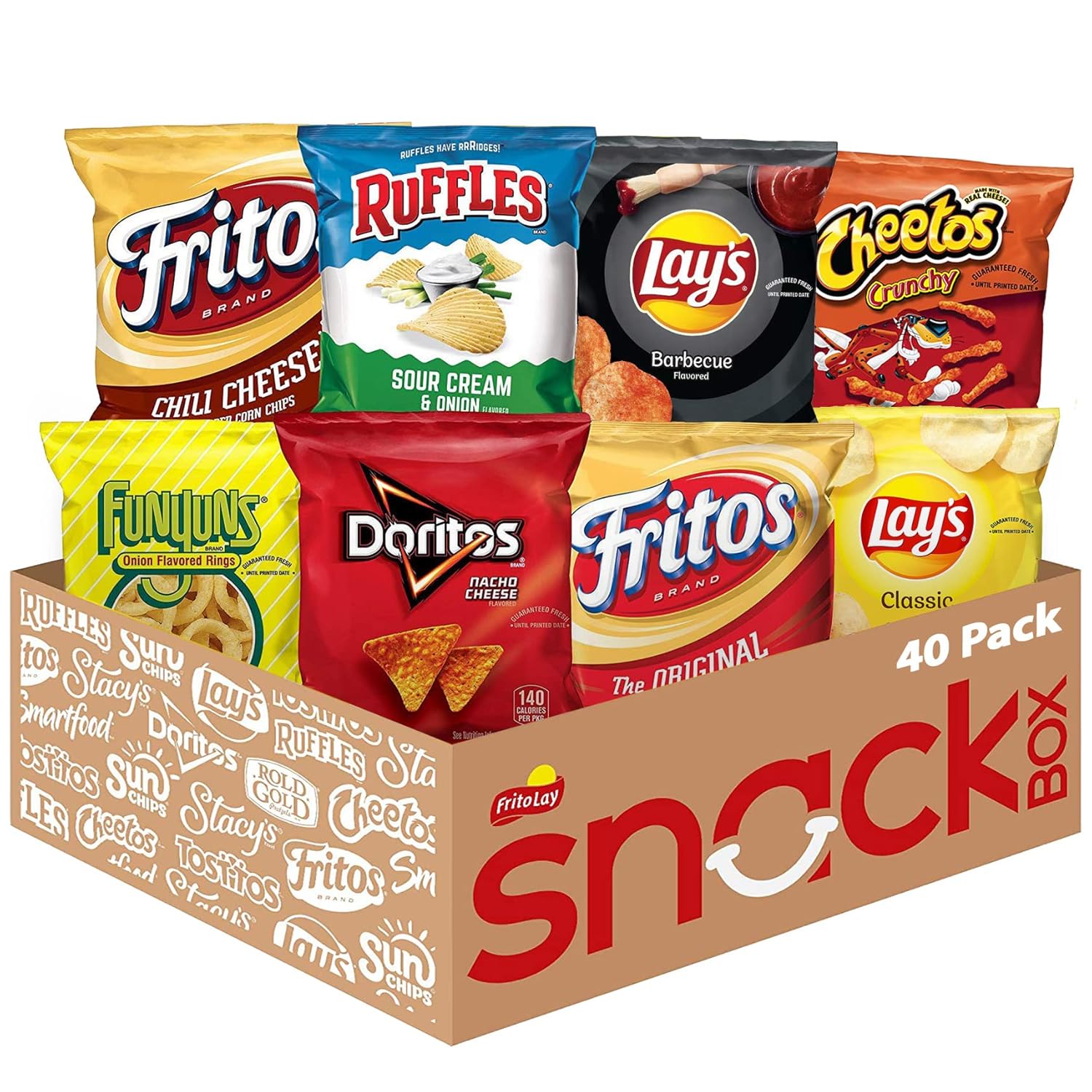 Bag of Chips: Frito-Lay Variety Packs - 40 Count Party Mix Single Serve Bags