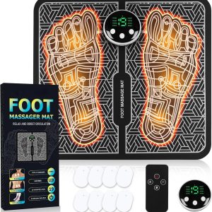 EMS Foot Massager TENS KTR-2493: LCD Display for Muscle Relaxation, Remote-Controlled Back and Leg Massager Pad