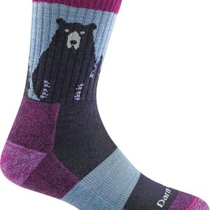 Darn Tough Socks Bear Town Micro Crew Lightweight with Cushion – Women’s Hiking & Everyday Performance Socks