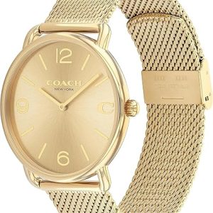 Shop Coach Gold Bracelet Watch: Coach Elliot Men’s Timepiece with Contemporary Elegance and Signature Detailing for Everyday Wear
