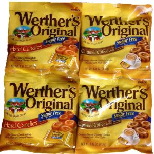 Sugar Free Hard Candy Bundle: Werther’s Original – 4 Pack of Hard Candies and Caramel Coffee Treats