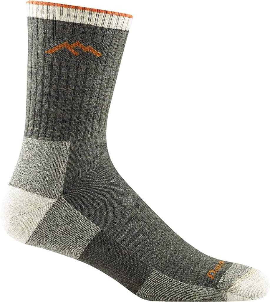 Darn Tough Socks Hiker Midweight Micro Crew with Cushion – Men’s Durable Hiking & Camping Boot Socks for All-Day Comfort