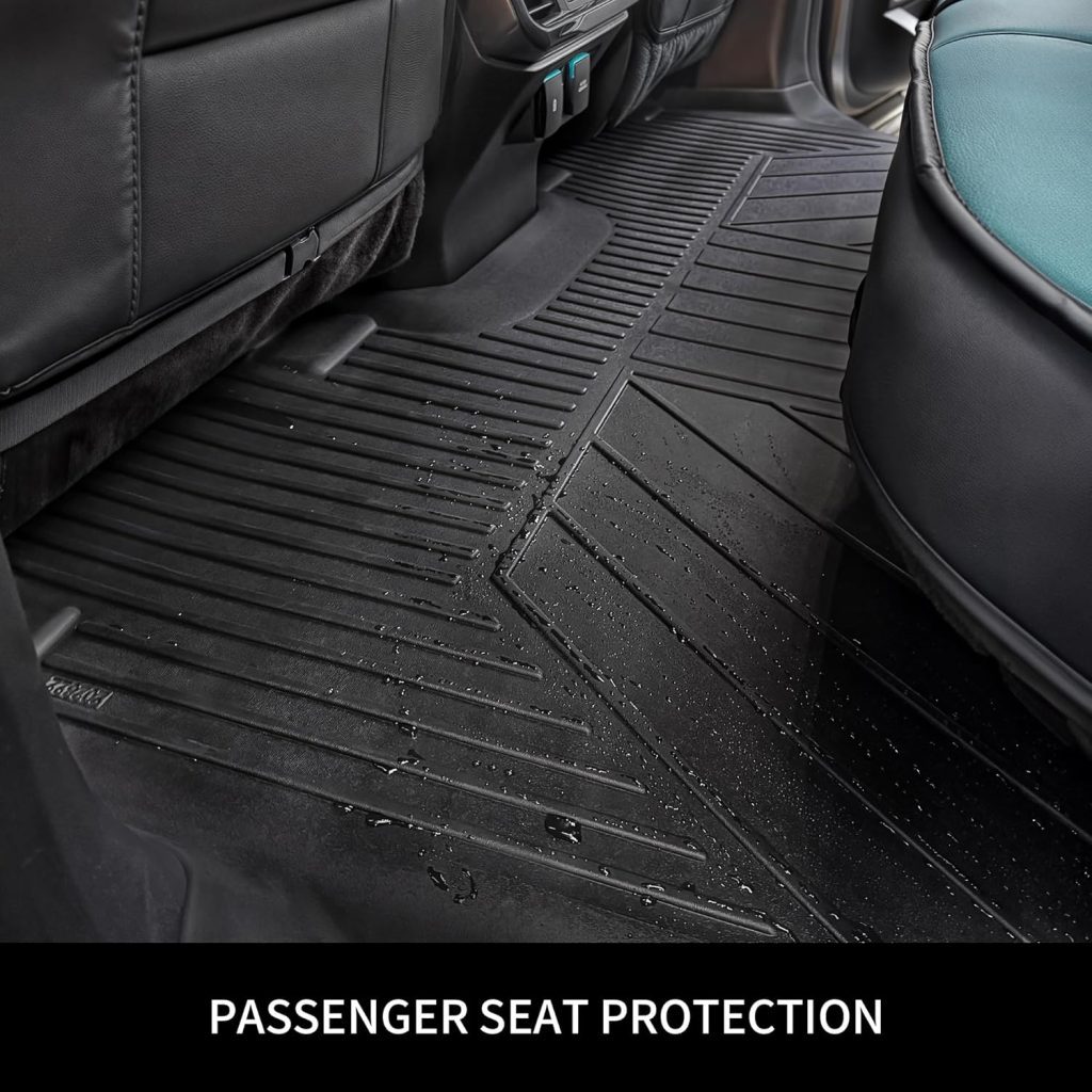 WeatherTech Floor Mats: OEDRO Upgraded All-Weather TPE Liners for 2015-2025 Ford F-150/F150 Lightning SuperCrew Cab (Not Compatible with Rear Seat Under-Seat Fold Flat Storage)
