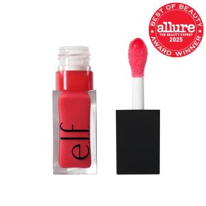 Sexy Red Lip Gloss: e.l.f. Glow Reviver Nourishing Tinted Lip Oil for a High-Shine Finish – Vegan & Cruelty-Free, Red Delicious