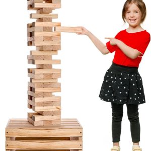 Shop Sunnylife Giant Jumbling Tower: SWOOC Games Premium Outdoor Game with 60 Blocks and Storage Crate for Family Fun