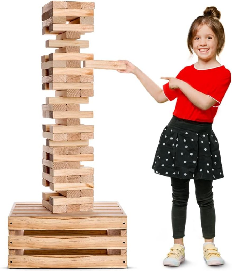 Shop Sunnylife Giant Jumbling Tower: SWOOC Games Premium Outdoor Game with 60 Blocks and Storage Crate for Family Fun