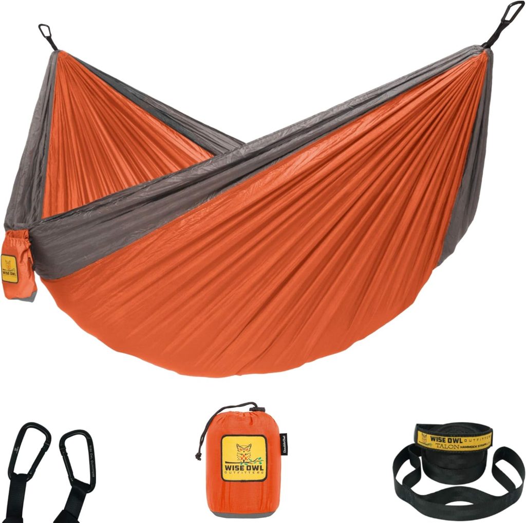 Hammock and Hammock: Wise Owl Outfitters 500lbs Portable Camping Hammock with Tree Straps for Travel and Outdoor Adventures