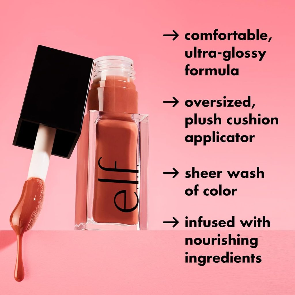 Sexy Red Lip Gloss: e.l.f. Glow Reviver Nourishing Tinted Lip Oil for a High-Shine Finish – Vegan & Cruelty-Free, Red Delicious