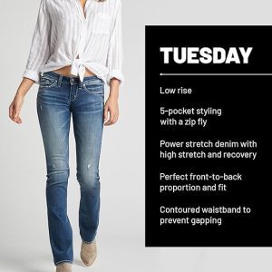 Low Rise Jeans for Women: Silver Jeans Co. Tuesday Slim Bootcut Style