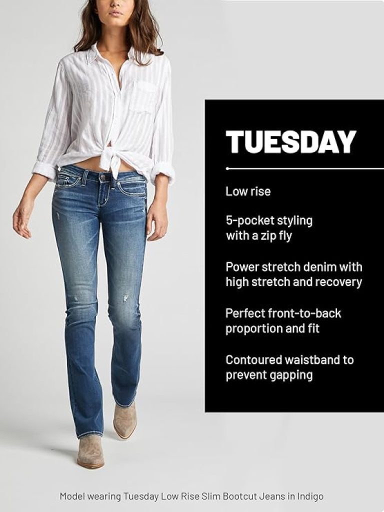 Low Rise Jeans for Women: Silver Jeans Co. Tuesday Slim Bootcut Style