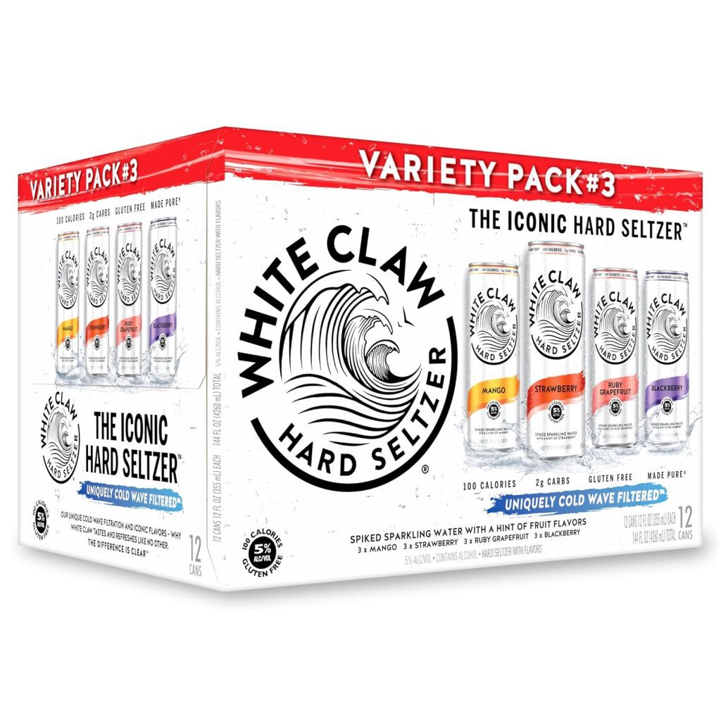 White Claw Hard Seltzer Variety Pack #3 – 12-Pack of Refreshing 12 fl oz Cans