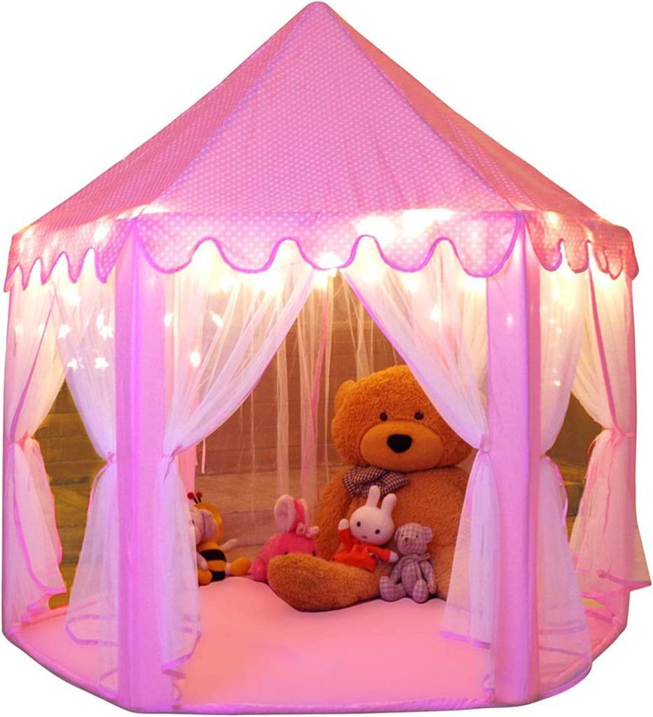 Princess House for Kids - Monobeach Dream Castle Play Tent with Star Lights, a Perfect Gift for Girls
