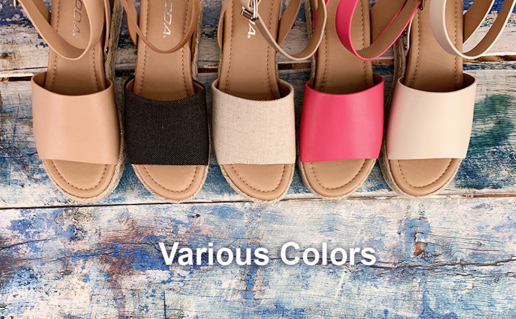 Platform Sandals: Soda Topic Open Toe Espadrille Flatform Wedge Casual Sandals with Buckle Ankle Strap