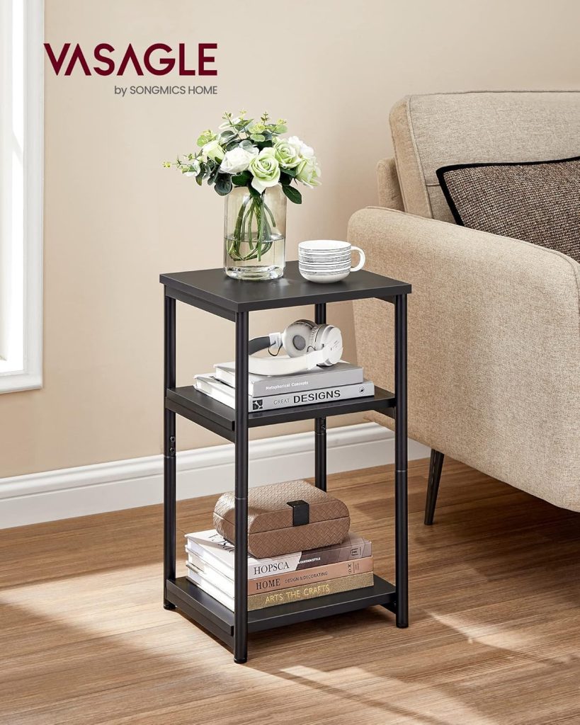 Side Tables and Nightstands: VASAGLE Small End Table for Living Room, Bedroom, Office, and Bathroom - Classic Black ULET273B16 2 Side Tables and Nightstands: VASAGLE Small End Table for Living Room, Bedroom, Office, and Bathroom - Classic Black ULET273B16