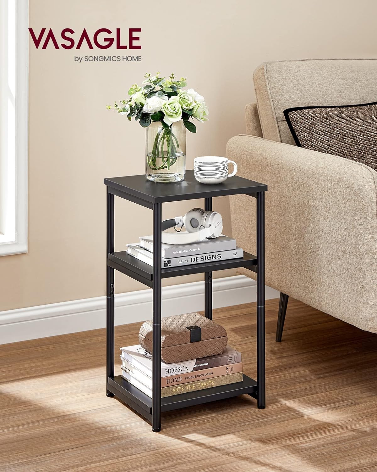 Side Tables and Nightstands: VASAGLE Small End Table for Living Room, Bedroom, Office, and Bathroom - Classic Black ULET273B16 1 Side Tables and Nightstands: VASAGLE Small End Table for Living Room, Bedroom, Office, and Bathroom - Classic Black ULET273B16