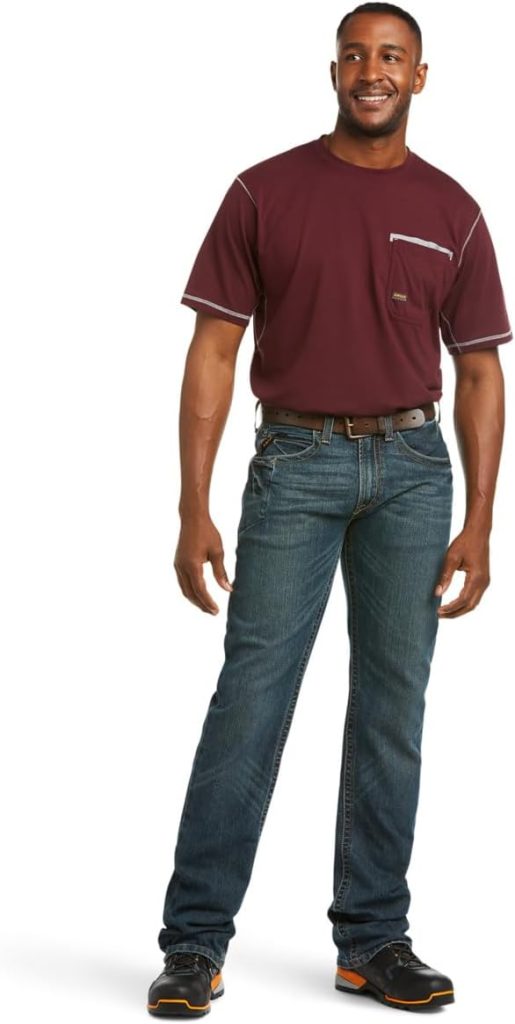 Ariat Jeans: Men’s Mns Rebar M4 Durastrtch Boot Jeans for Ultimate Comfort