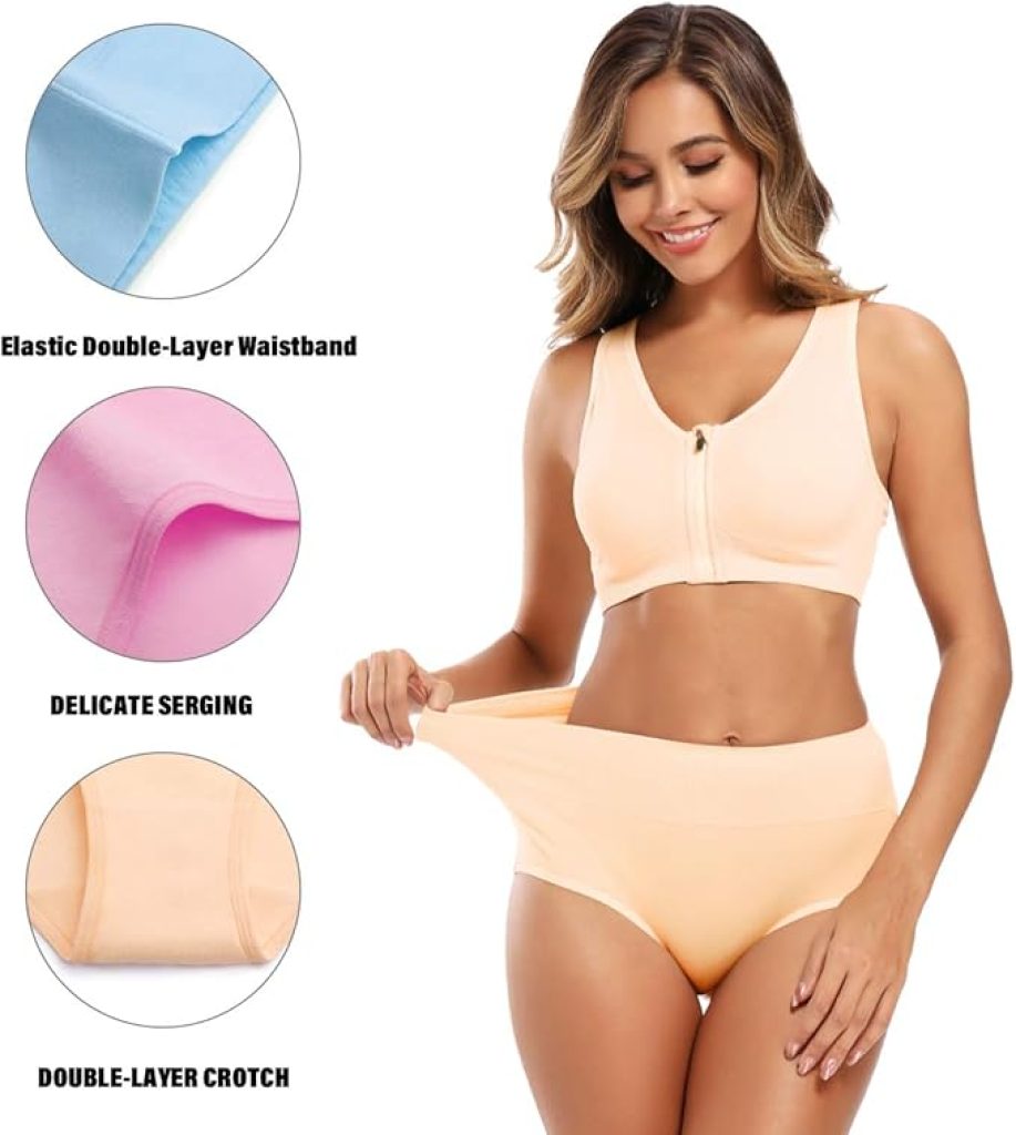High Waisted Cotton Panties for Women | Molasus Full Coverage Underwear in Regular & Plus Sizes