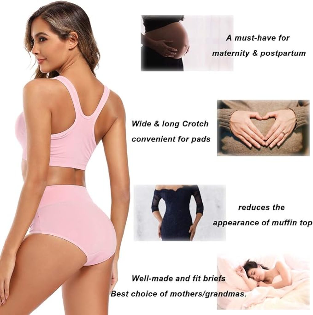 High Waisted Cotton Panties for Women | Molasus Full Coverage Underwear in Regular & Plus Sizes