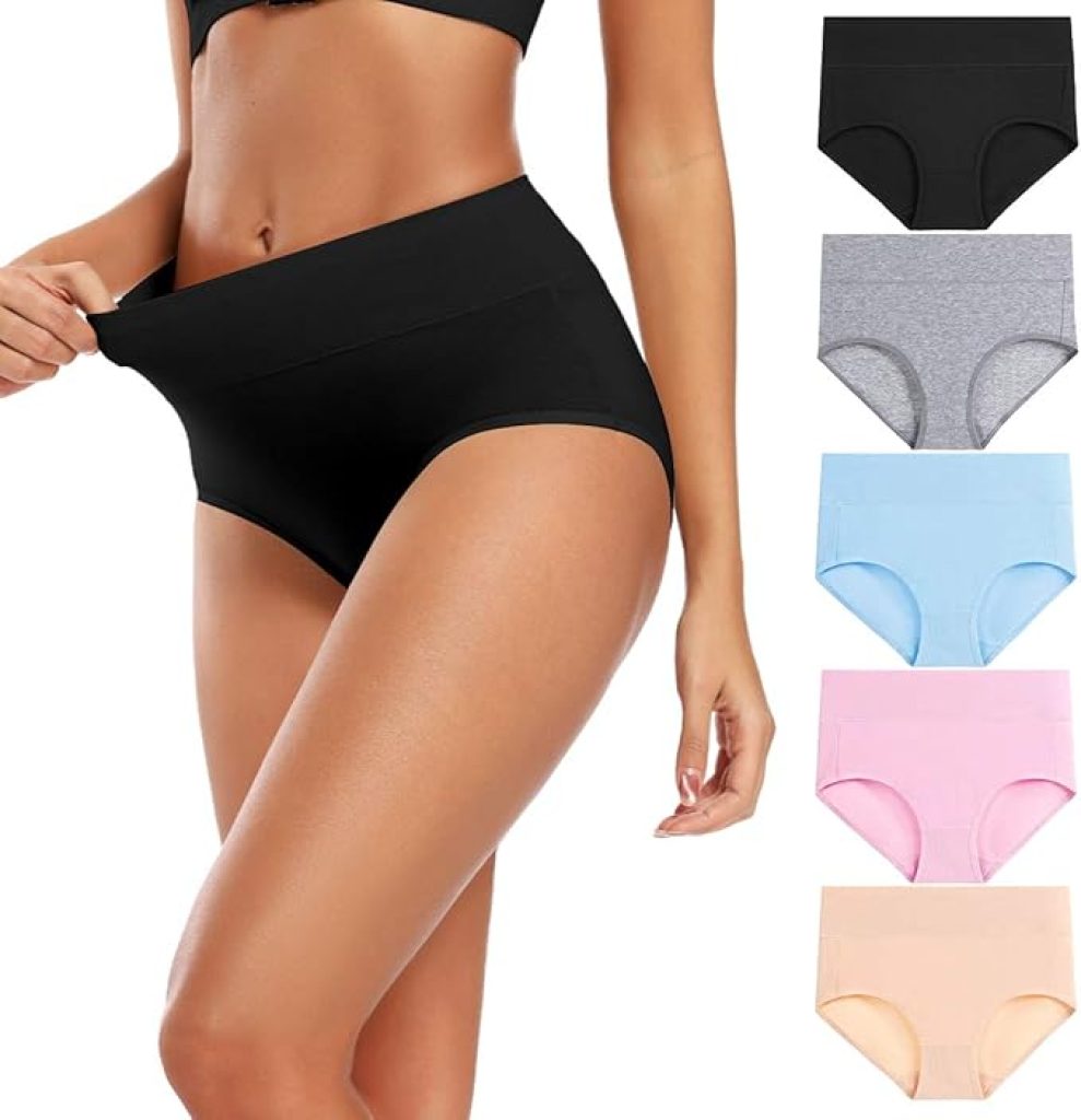 High Waisted Cotton Panties for Women | Molasus Full Coverage Underwear in Regular & Plus Sizes