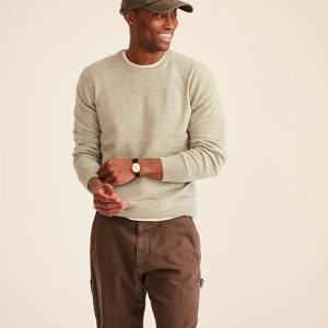 Shop Beige Cashmere Men’s Sweater on Sale: NAADAM Original Crewneck