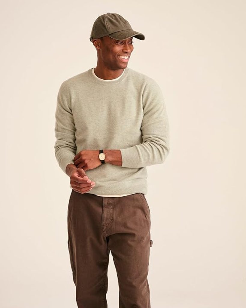 Shop Beige Cashmere Men's Sweater on Sale: NAADAM Original Crewneck