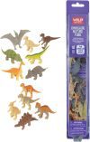 Dino Tube: Wild Republic Dinosaur Figurines Set with T-Rex, Triceratops, Velociraptor, and More – 1.5″ to 3″ Toys