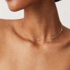 Gold Chain Station Necklace by PAVOI – 14K Gold Plated with Simulated Diamonds for Women’s Layering