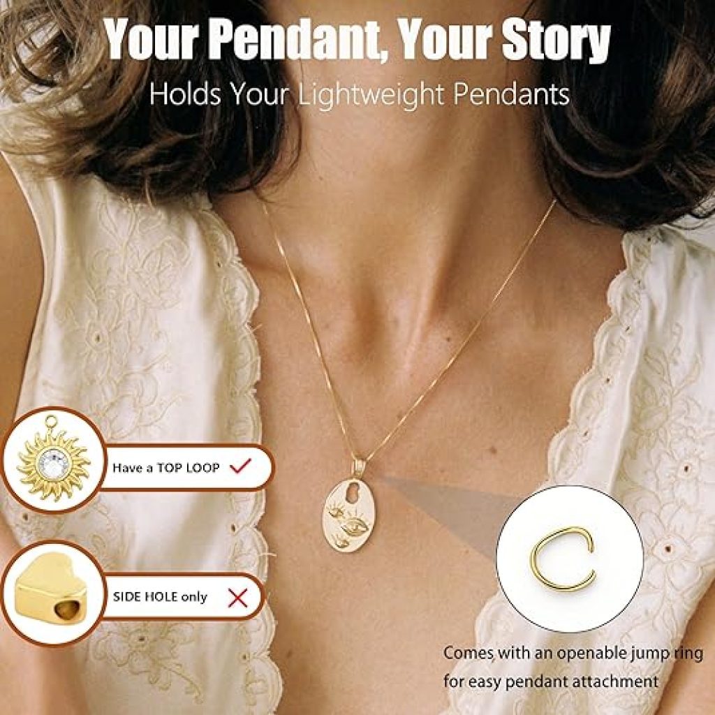 Gold Chain Necklace: Minimalist 18K Gold Plated Thin Box Choker for Women