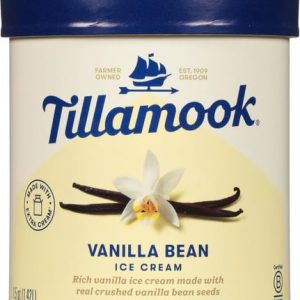 Tillamook Ice Cream Vanilla Bean – 48 oz Creamy Classic Dessert Tub