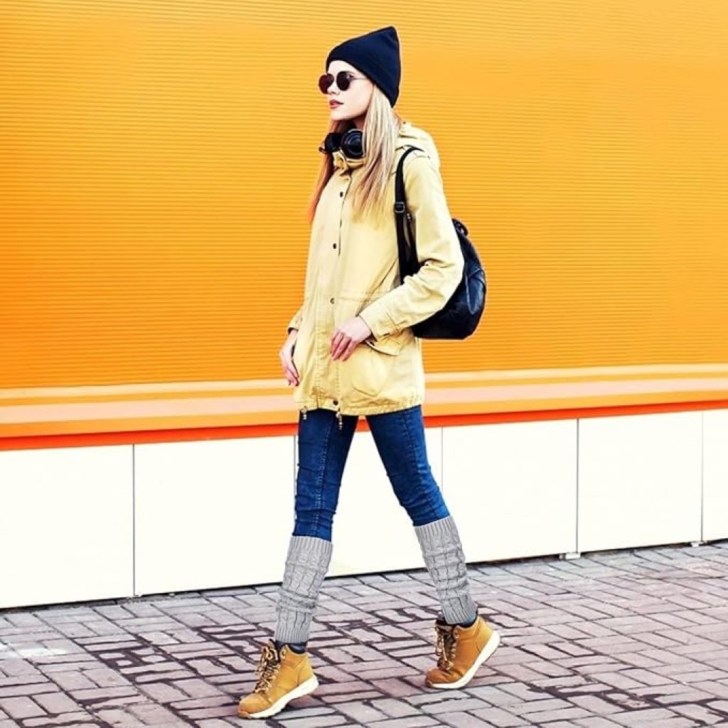 Leg Warmers for Women by Loritta – Winter Knit Long Boot Socks, Slouch Knee High 80s Style Party Wear