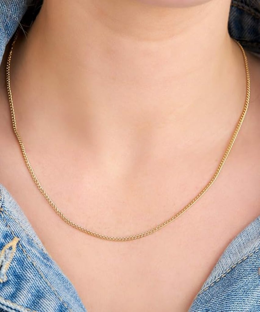 Cuban Link Chain Necklace: Barzel 18K Gold Plated Curb Design in 2MM, 3MM, 4MM, and 5MM for Men and Women – Crafted in Brazil