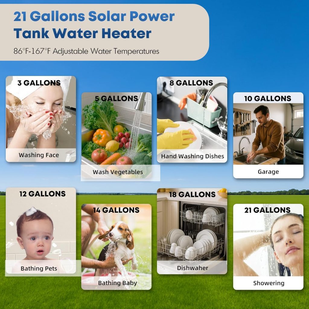 Solar Water Heater – YALICE 21 Gallon Electric Hot Water System, 2200W Power, Energy-Efficient, Without Solar Panel (YLS80GF) 3 Solar Water Heater – YALICE 21 Gallon Electric Hot Water System, 2200W Power, Energy-Efficient, Without Solar Panel (YLS80GF)