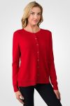 Cashmere Sweater for Women – 100% Pure Cashmere Button-Front Long Sleeve Crewneck Cardigan by JENNIE LIU