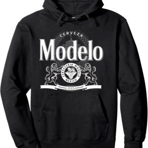 Modelo Logo Pullover Hoodie in Black and White – Stylish & Comfortable