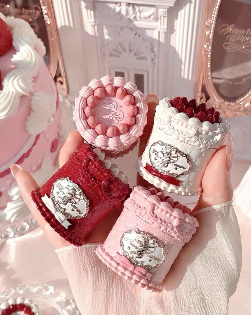 Flower Knows Strawberry Cupid Beauty Set – Lip Cream, Blush, Palette in 12-Piece Gift Box