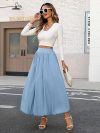 Bubble Skirt Long Maxi for Women – Puffy Hem A-Line Fall Winter Skirt with Elastic Waist & Pockets by ELLEVEN