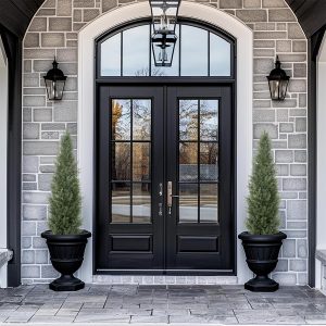 Cypress Tree 4ft Artificial Topiary by Bellacat – UV Resistant Faux Cedar Trees for Outdoor Decor, Realistic 48-inch Fake Plants for Front Door, Porch, Patio, Balcony, or Yard (2-Pack)