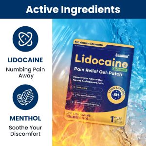 Signal Relief Patch for Pain Relief – 4% Lidocaine + 1% Menthol, 30 Patches for Back, Neck, Joint & Muscle Support