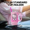 Hello Kitty Stanley 40oz Double-Wall Stainless Steel Tumbler with Handle & Straw – Fits Standard Cup Holders