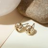Gold Earrings for Women – 14K Gold Plated Love Knot Studs with 925 Sterling Silver Posts by PAVOI
