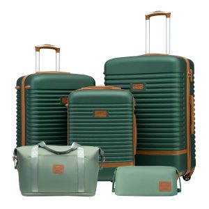 Coolife 3-Piece Luggage Set (Blue) – Hardshell Suitcase Set with TSA Lock & Spinner Wheels